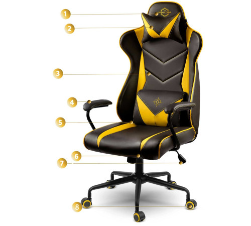 Крісло ігрове Sofotel Blitzcrank 2592 жовте