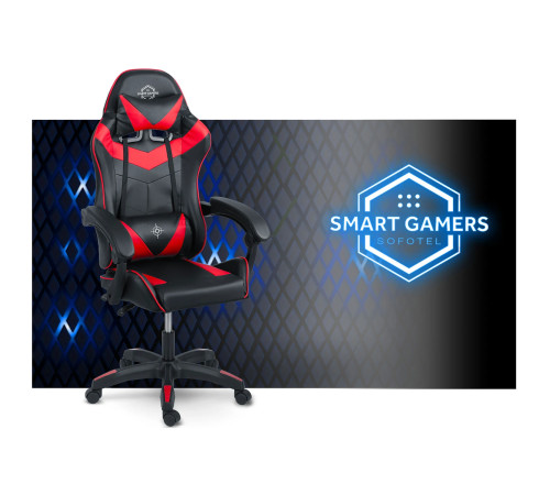 Крісло ігрове Sofotel Draknor чорно-червоне