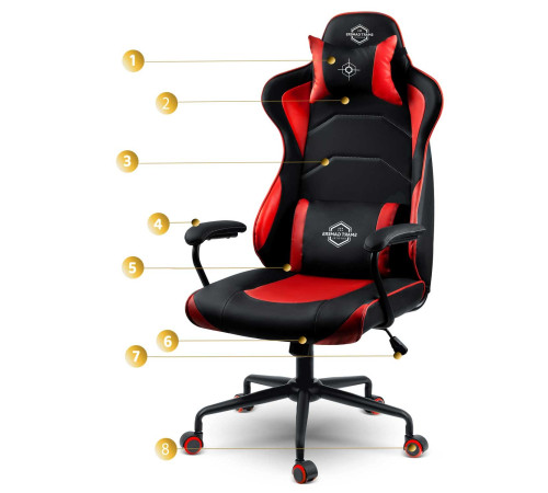 Крісло ігрове Sofotel Katarina 2590 червоне