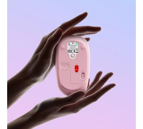 Миша бездротова Baseus F01B Tri-Mode рожева