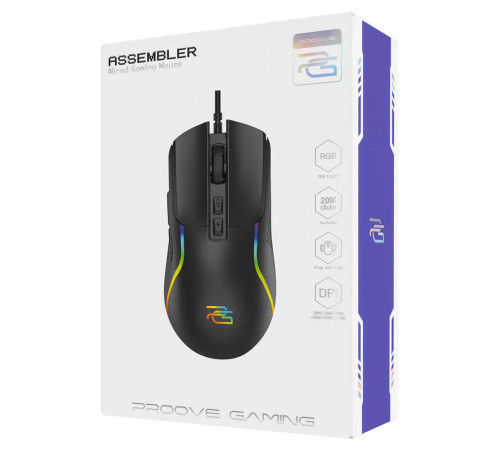 Миша ігрова дротова Proove Gaming Assembler чорна