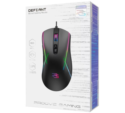 Миша ігрова дротова Proove Gaming Defiant чорна