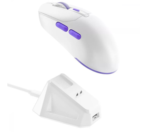 Миша ігрова бездротова із док-станцією Proove Gaming Rate Pro біла