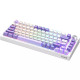 Клавіатура ігрова бездротова Proove Gaming Coupe біло-фіолетова