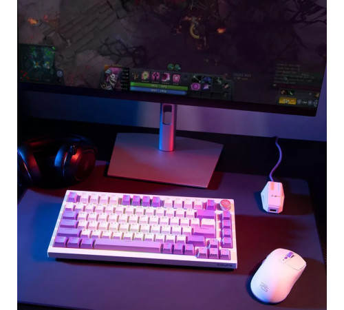 Клавіатура ігрова бездротова Proove Gaming Coupe біло-фіолетова