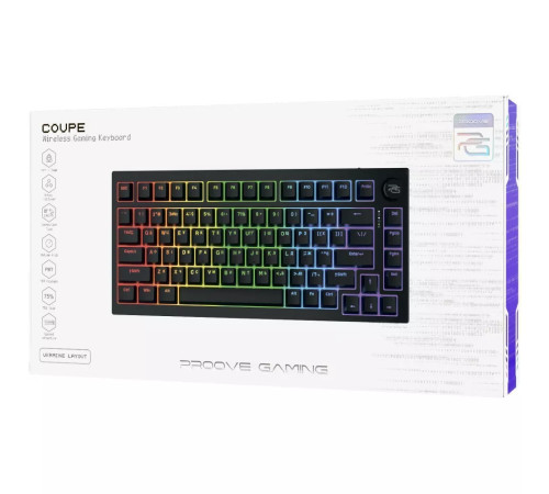 Клавіатура ігрова бездротова Proove Gaming Coupe чорна