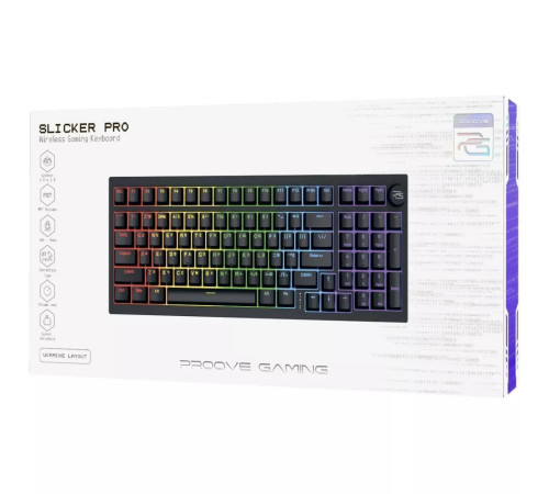 Клавіатура ігрова механічна Proove Gaming Slicker чорна