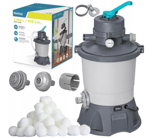 Насос з піщаним фільтром Bestway 58515 3596 л/год та фільтруючими кульками