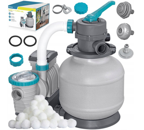 Насос з піщаним фільтром Bestway 58499 8327 л/год та фільтрувальними кульками