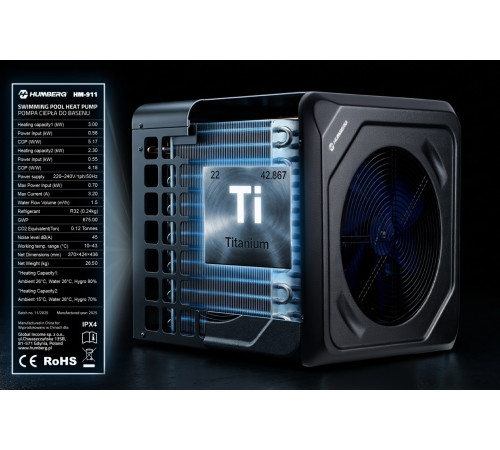 Тепловий насос для басейну Humberg HM‑911 3 кВт