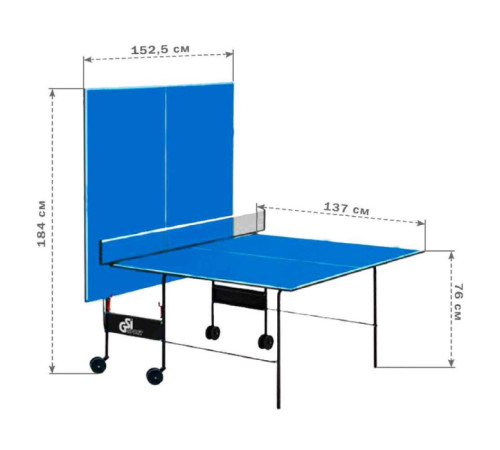 Тенісний стіл GSI-sport Athletic Light, синій