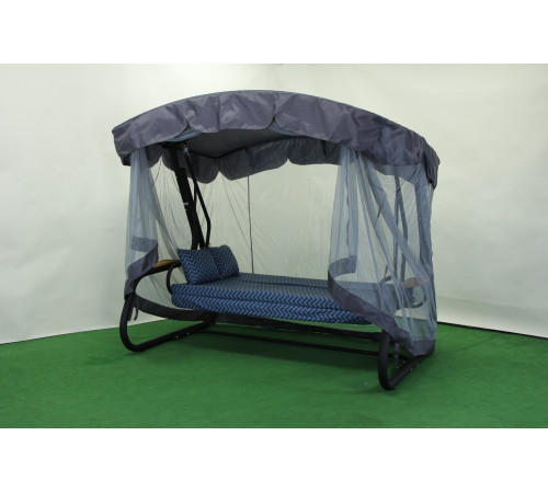 Садова гойдалка GreenGard "Чорна перлина", сіро-синя