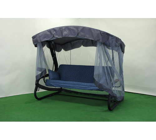 Садова гойдалка GreenGard "Чорна перлина", сіро-синя