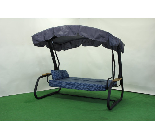 Садова гойдалка GreenGard "Чорна перлина", сіро-синя