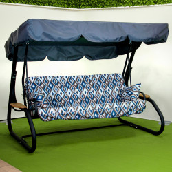 Садова гойдалка GreenGard 040-2 Ясмін, сіро-синя