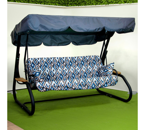 Садова гойдалка GreenGard Ясмін, сіро-синя