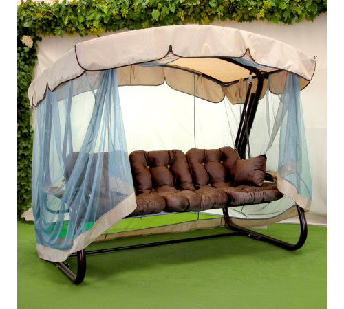 Садова гойдалка GreenGard 059 Аланія, коричнево-бежева