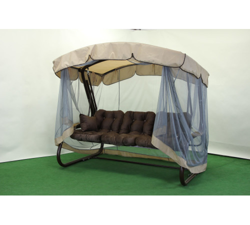 Садова гойдалка GreenGard 059 Аланія, коричнево-бежева