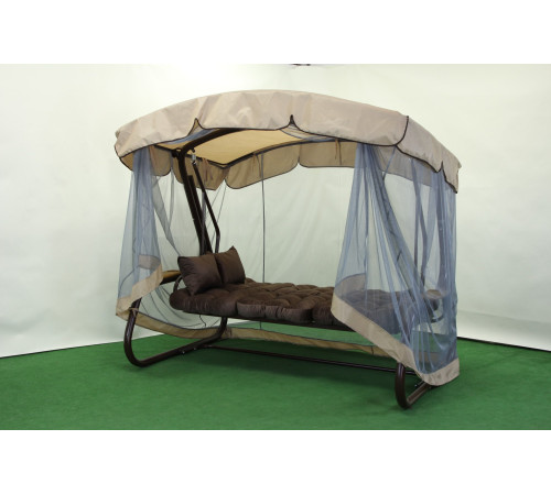 Садова гойдалка GreenGard 059 Аланія, коричнево-бежева