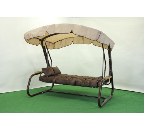 Садова гойдалка GreenGard 059 Аланія, коричнево-бежева