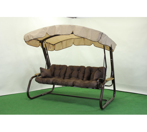 Садова гойдалка GreenGard 059 Аланія, коричнево-бежева