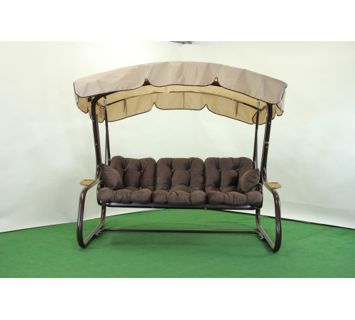 Садова гойдалка GreenGard 059 Аланія, коричнево-бежева