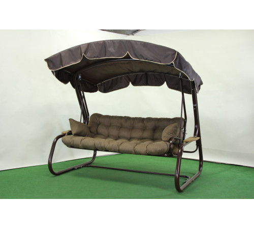 Садова гойдалка GreenGard Аланія Air, коричнево-бежева