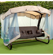 Садова гойдалка GreenGard Аланія Solo, коричнево-бежева