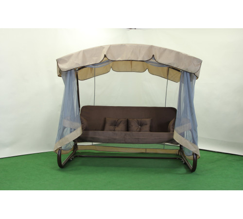 Садова гойдалка GreenGard Аланія Solo, коричнево-бежева