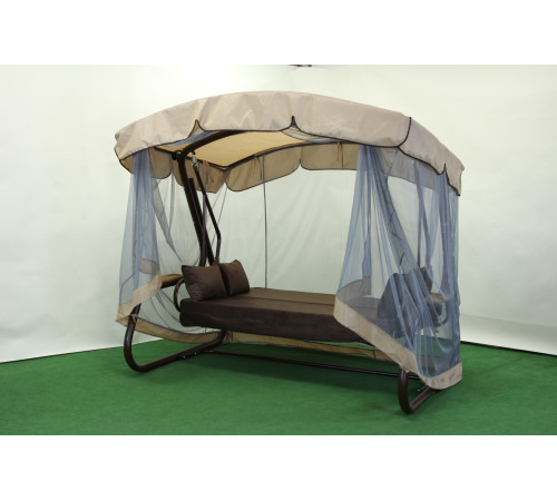 Садова гойдалка GreenGard Аланія Solo, коричнево-бежева