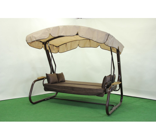 Садова гойдалка GreenGard Аланія Solo, коричнево-бежева