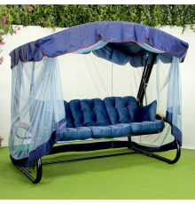 Садова гойдалка GreenGard Афіна, чорно-синя