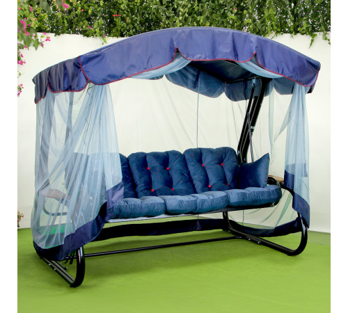 Садова гойдалка GreenGard 052 Афіна, чорно-синя