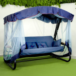 Садова гойдалка GreenGard Афіна Solo, чорно-синя