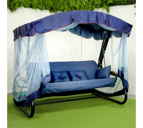 Садова гойдалка GreenGard Афіна Solo, чорно-синя