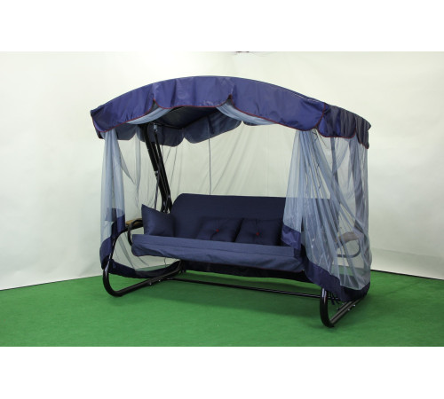 Садова гойдалка GreenGard Афіна Solo, чорно-синя