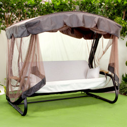 Садова гойдалка GreenGard 048 Домініка Solo, коричнево-бежева