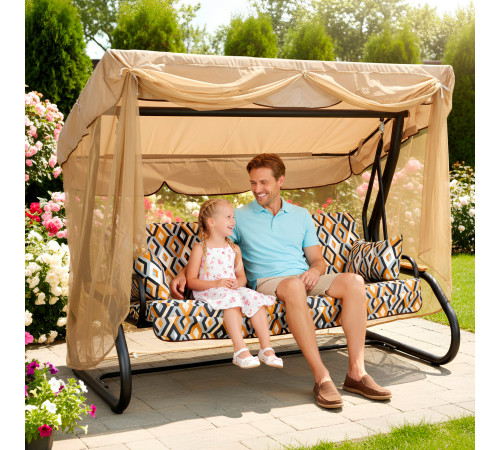 Садова гойдалка GreenGard Лате, бежева