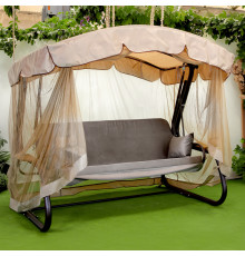 Садова гойдалка GreenGard Камалія Solo, коричнево-бежева