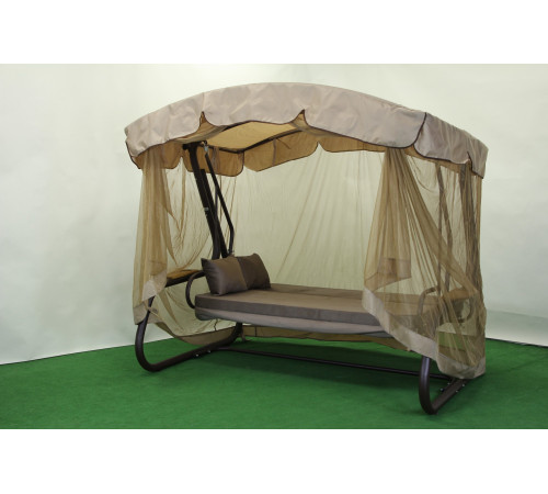 Садова гойдалка GreenGard Камалія Solo, коричнево-бежева