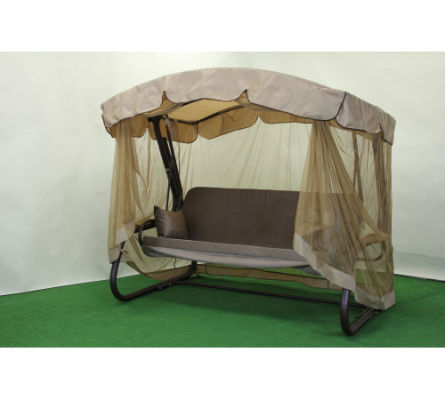 Садова гойдалка GreenGard Камалія Solo, коричнево-бежева