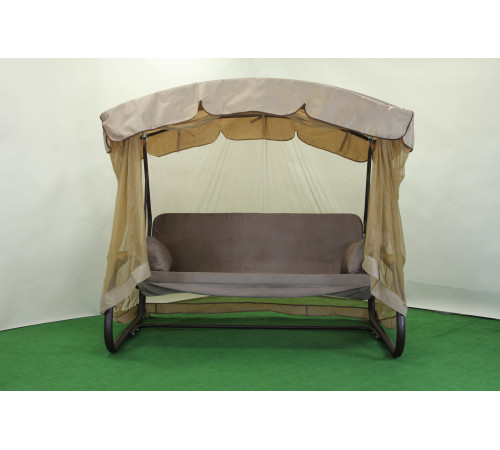 Садова гойдалка GreenGard Камалія Solo, коричнево-бежева