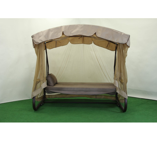 Садова гойдалка GreenGard Камалія Solo, коричнево-бежева