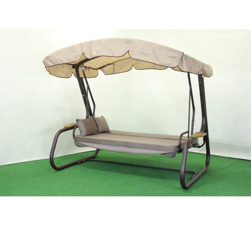 Садова гойдалка GreenGard Камалія Solo, коричнево-бежева