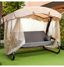 Садова гойдалка GreenGard Камалія Solo, коричнево-бежева