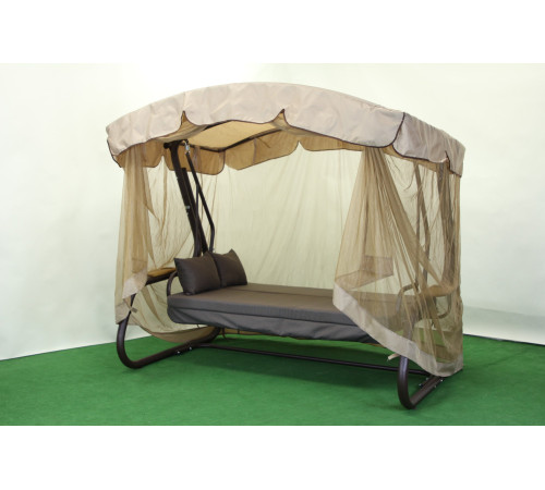 Садова гойдалка GreenGard Камалія Solo, коричнево-бежева