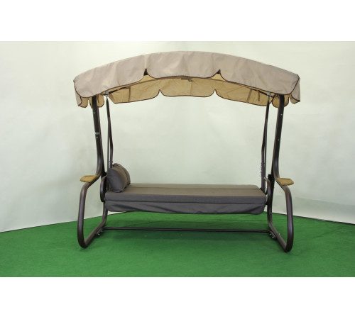 Садова гойдалка GreenGard Камалія Solo, коричнево-бежева