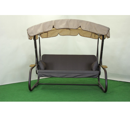 Садова гойдалка GreenGard Камалія Solo, коричнево-бежева