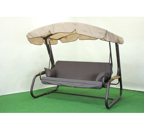 Садова гойдалка GreenGard Камалія Solo, коричнево-бежева