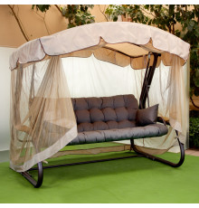 Садова гойдалка GreenGard Камалія Air, коричнево-бежева